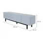 RACK 2 PORTAS/2 GAVETAS 1,90 M X 40 CM POINT - AZUL CLARO/PRETO - Foto 12
