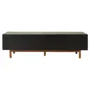 PRETO/NOZES - RACK 2 PORTAS/2 GAVETAS 1,90 M X 40 CM POINT