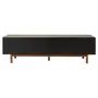 PRETO/NOZES - RACK 2 PORTAS/2 GAVETAS 1,90 M X 40 CM POINT