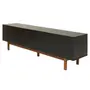 RACK 2 PORTAS/2 GAVETAS 1,90 M X 40 CM POINT - PRETO/NOZES - Foto 2