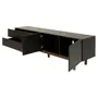 RACK 2 PORTAS/2 GAVETAS 1,90 M X 40 CM POINT - PRETO/NOZES - Foto 3
