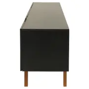 RACK 2 PORTAS/2 GAVETAS 1,90 M X 40 CM POINT - PRETO/NOZES - Foto 5