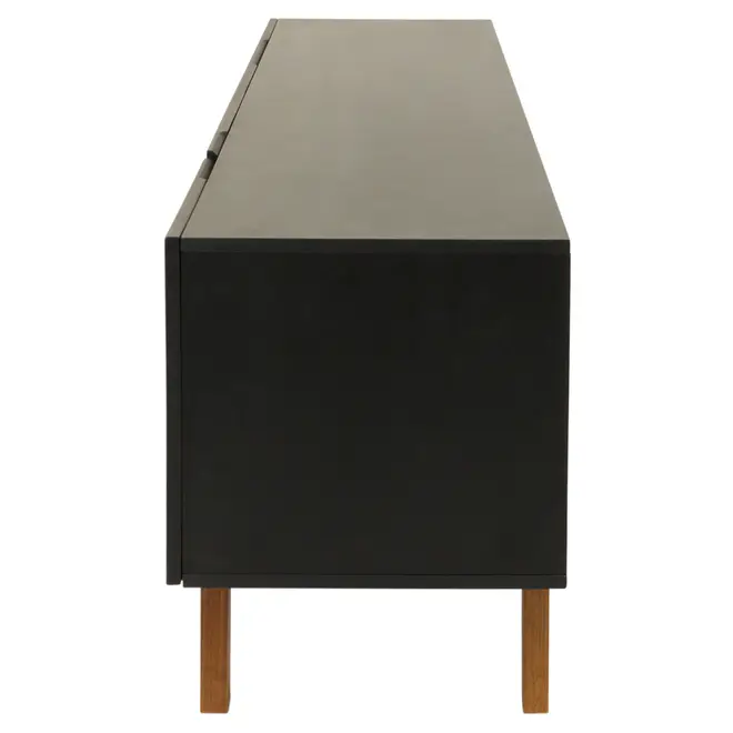 RACK 2 PORTAS/2 GAVETAS 1,90 M X 40 CM POINT - PRETO/NOZES - Foto 5