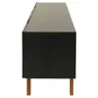 RACK 2 PORTAS/2 GAVETAS 1,90 M X 40 CM POINT - PRETO/NOZES - Foto 5