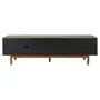 RACK 2 PORTAS/2 GAVETAS 1,90 M X 40 CM POINT - PRETO/NOZES - Foto 6