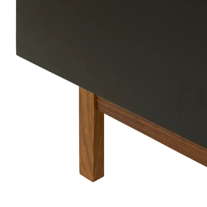 RACK 2 PORTAS/2 GAVETAS 1,90 M X 40 CM POINT - PRETO/NOZES - Foto 10