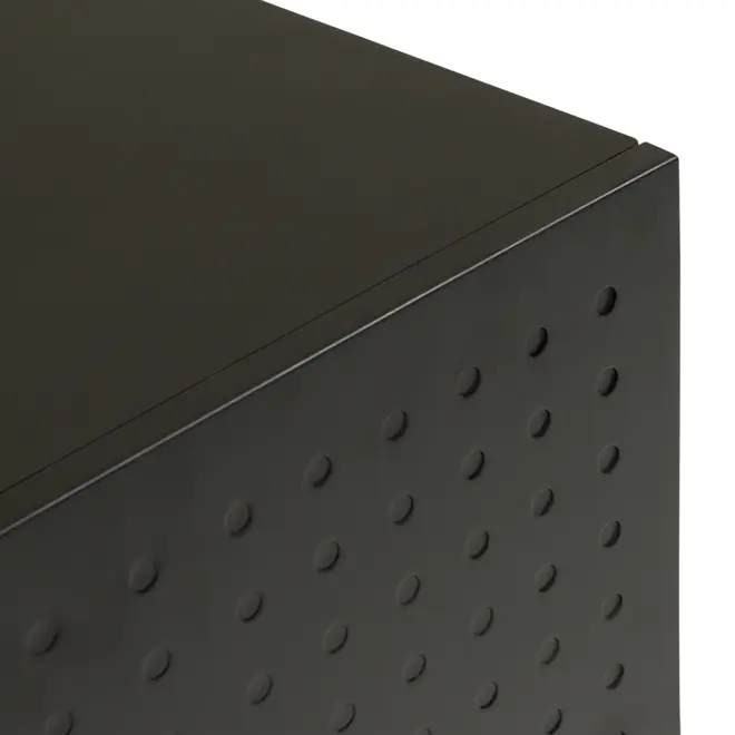 RACK 2 PORTAS/2 GAVETAS 1,90 M X 40 CM POINT - PRETO/NOZES - Foto 11