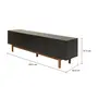 RACK 2 PORTAS/2 GAVETAS 1,90 M X 40 CM POINT - PRETO/NOZES - Foto 12