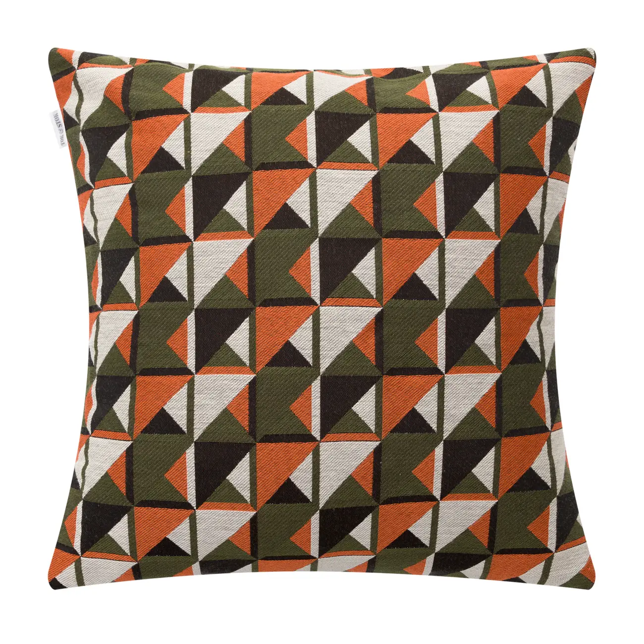 CAPA PARA ALMOFADA 45 CM X 45 CM INTRIX - TERRACOTA/MUSGO - Foto 1