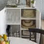 BUFFET 2 PORTAS 80 CM X 40 CM POINT - BRANCO/NOZES - Foto 12