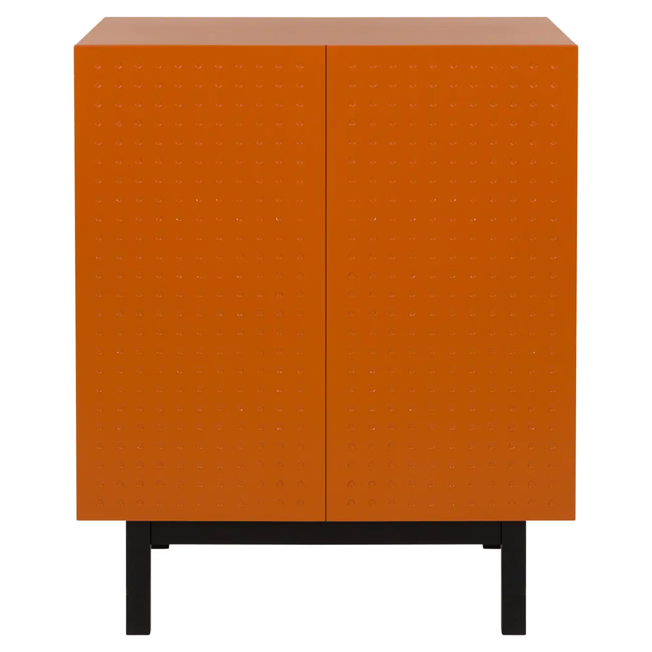 BUFFET 2 PORTAS 80 CM X 40 CM POINT - TERRACOTA/PRETO - Foto 1