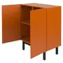 BUFFET 2 PORTAS 80 CM X 40 CM POINT - TERRACOTA/PRETO - Foto 3