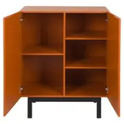 BUFFET 2 PORTAS 80 CM X 40 CM POINT - TERRACOTA/PRETO - Foto 4