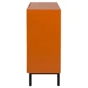 BUFFET 2 PORTAS 80 CM X 40 CM POINT - TERRACOTA/PRETO - Foto 5
