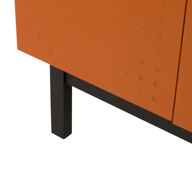 BUFFET 2 PORTAS 80 CM X 40 CM POINT - TERRACOTA/PRETO - Foto 8