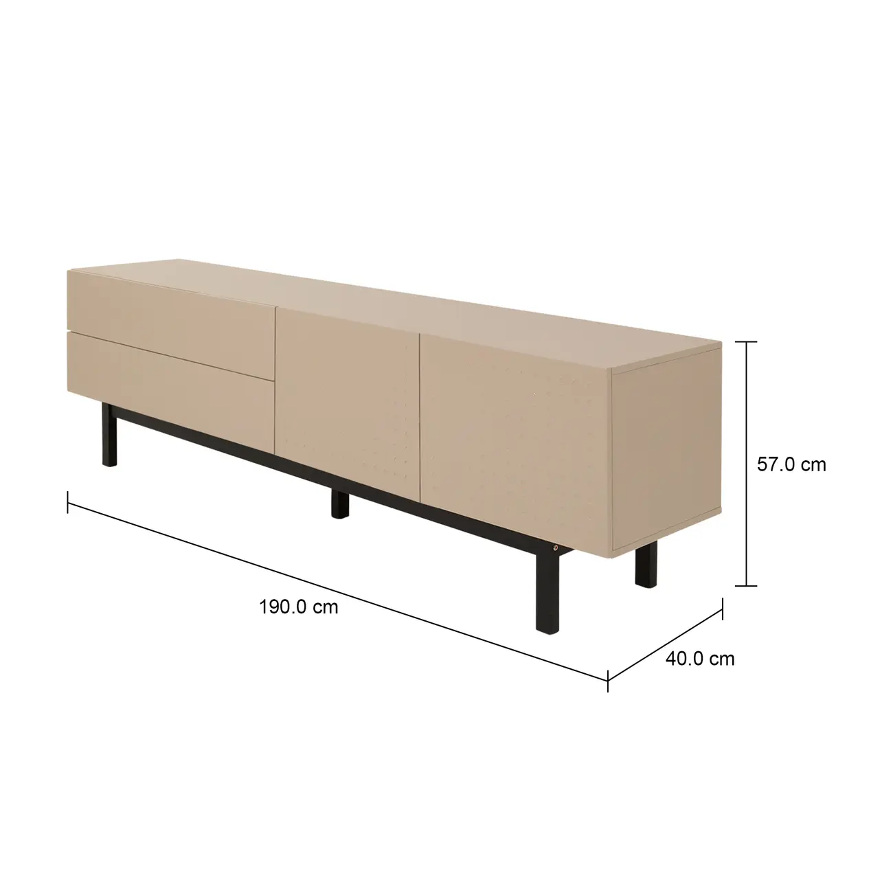 RACK 2 PORTAS/2 GAVETAS 1,90 M X 40 CM POINT - CAMELO/PRETO - Foto 11