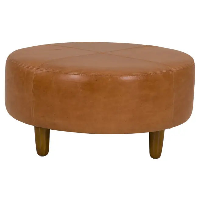 PUFF REDONDO 72 CM WESTERN - COURO NOZES - Foto 2
