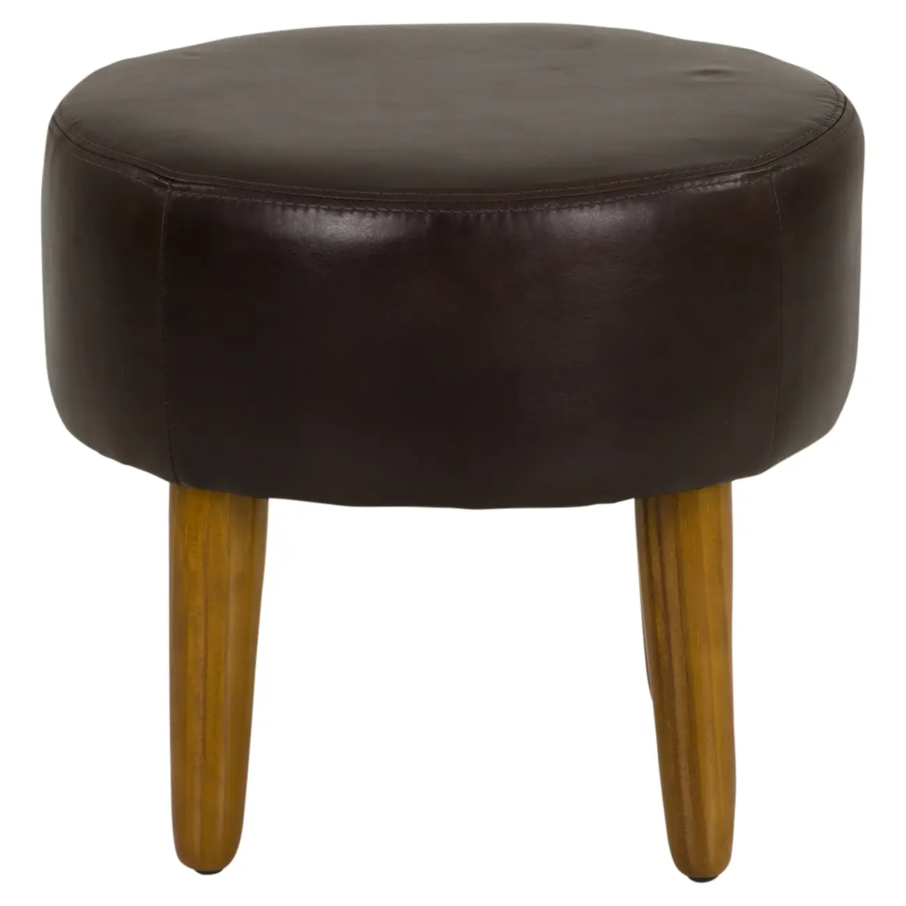 PUFF WESTERN - COURO PRETO - Foto 1