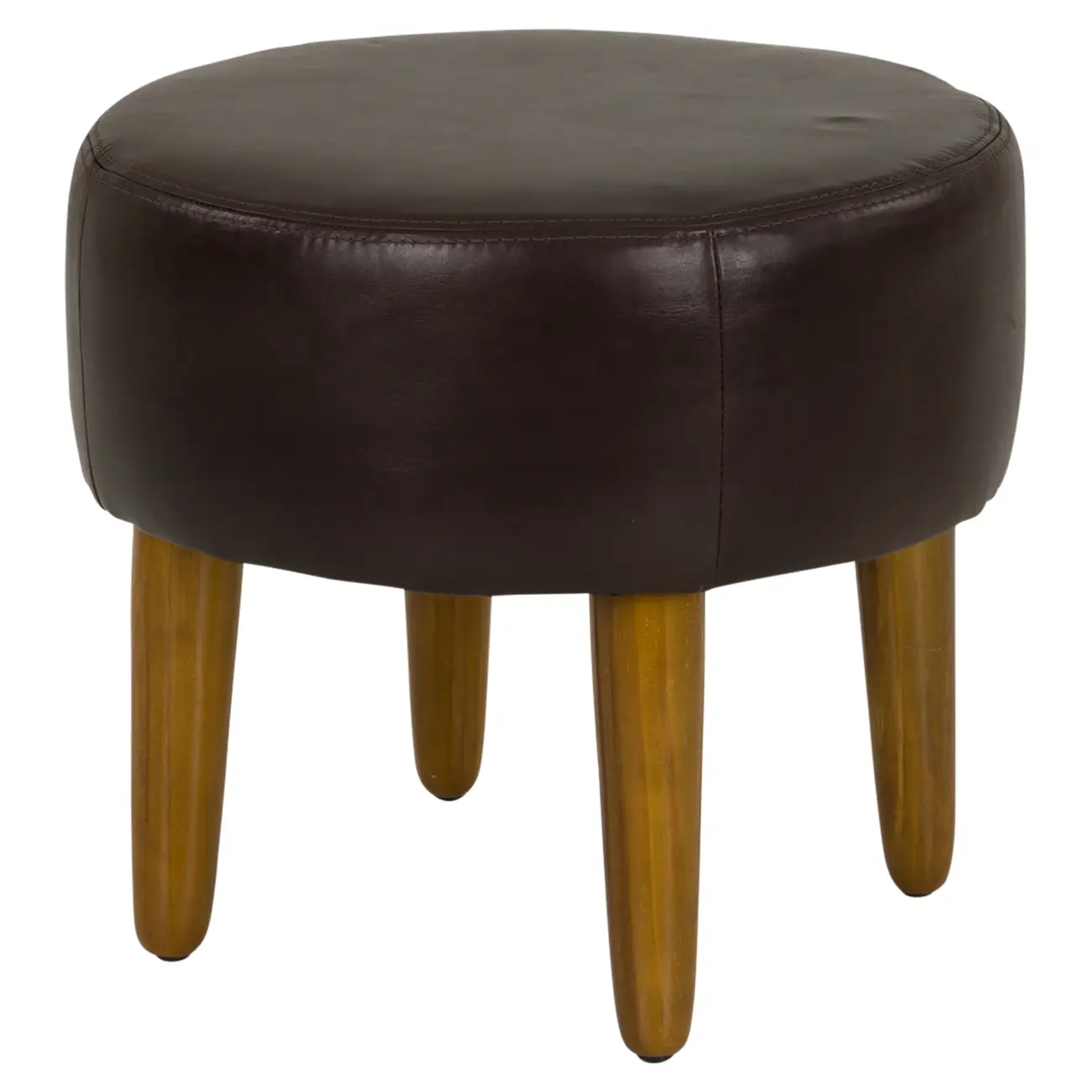 PUFF WESTERN - COURO PRETO - Foto 2