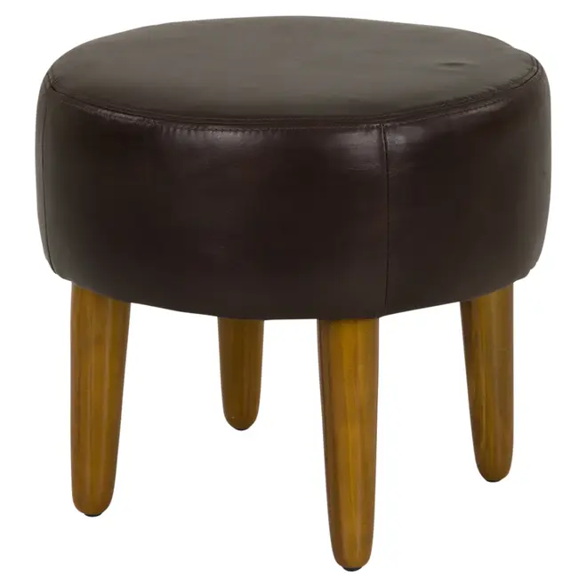 PUFF WESTERN - COURO PRETO - Foto 2