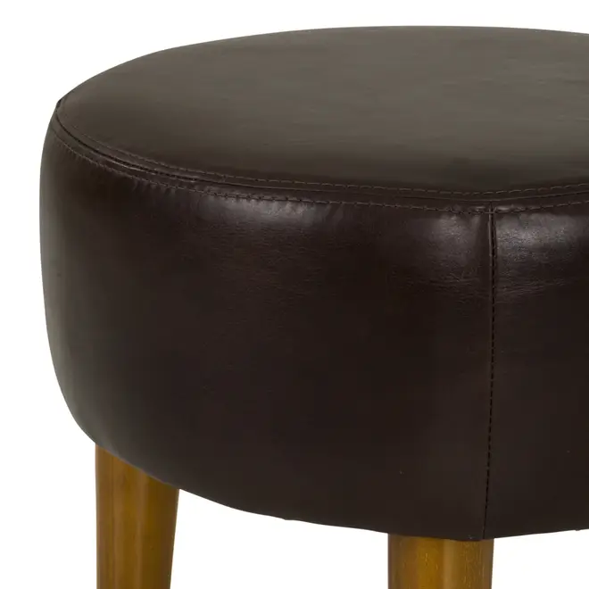 PUFF WESTERN - COURO PRETO - Foto 3