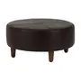 PUFF REDONDO 72 CM WESTERN - COURO PRETO - Foto 2
