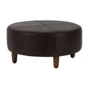 PUFF REDONDO 72 CM WESTERN - COURO PRETO - Foto 2