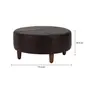 PUFF REDONDO 72 CM WESTERN - COURO PRETO - Foto 5