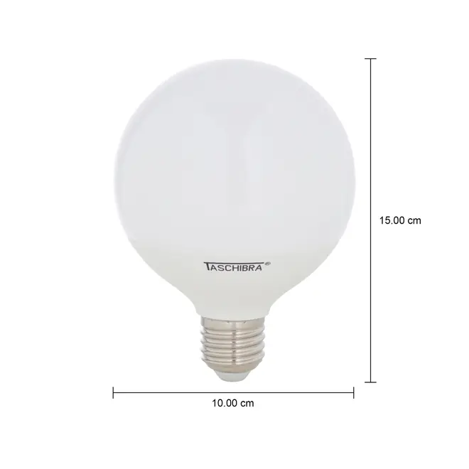 LÂMPADA LED GLOBO 100 9,5W E27 127 220V LUZ AMARELA TASCHIBRA - BRANCO - Foto 2