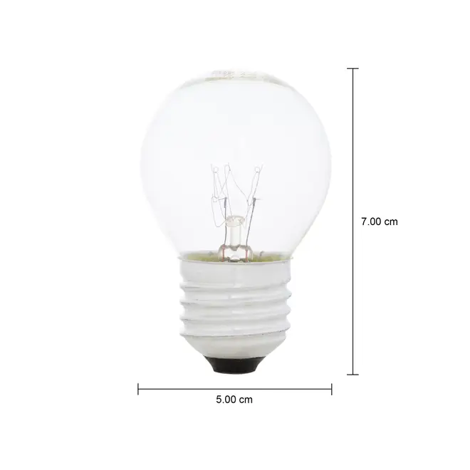 LÂMPADA INCANDESCENTE BOLINHA CLARA 15W E27 220V LUZ AMARELA TASCHIBRA - INCOLOR - Foto 2