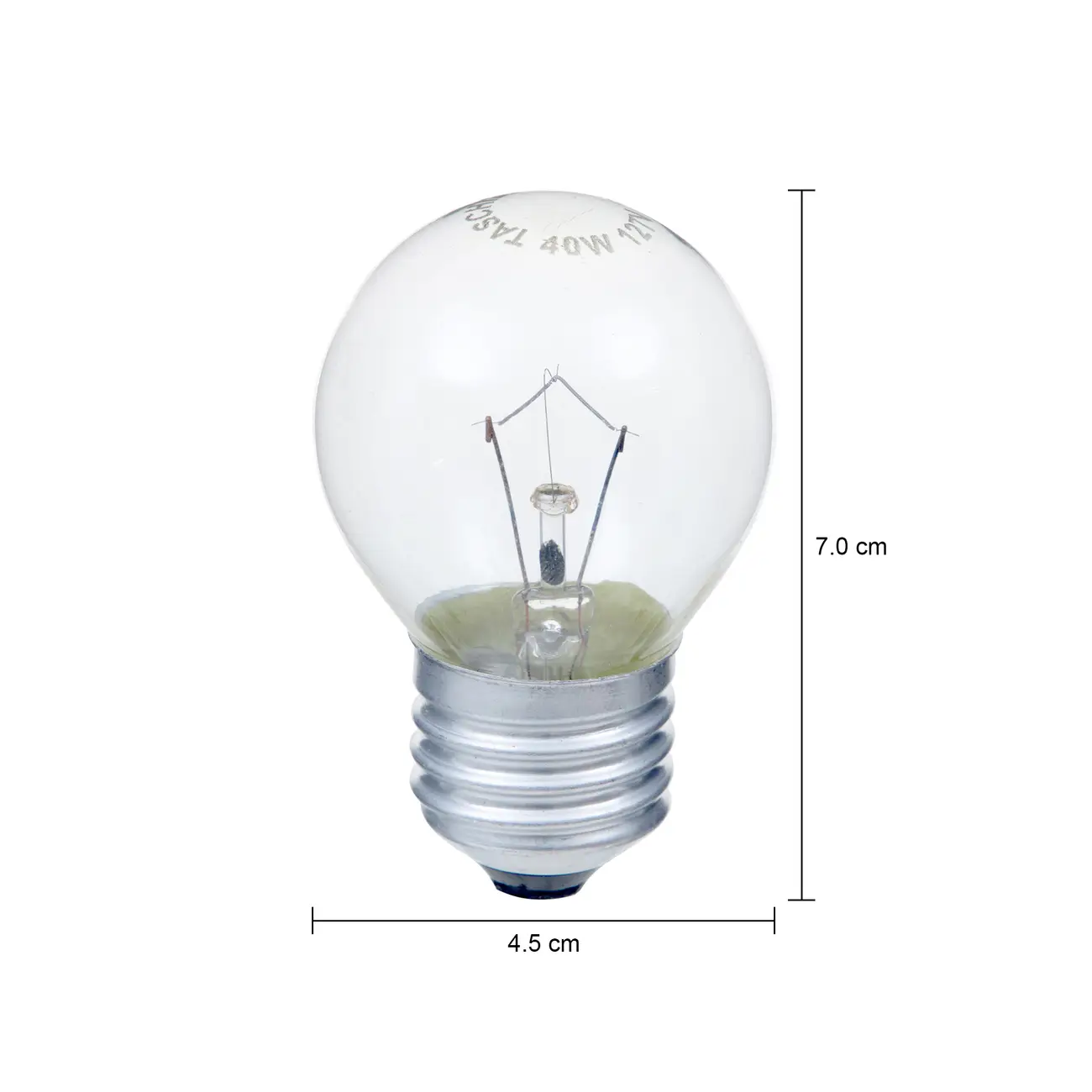 LÂMPADA INCANDESCENTE BOLINHA CLARA 40W E27 127V LUZ AMARELA TASCHIBRA - INCOLOR - Foto 2