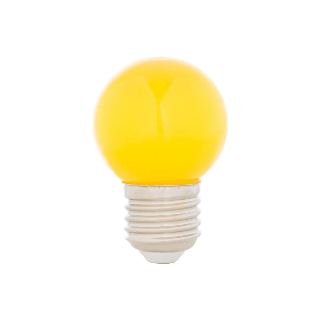 LÂMPADA LED BOLINHA AMARELA 1W E27 127V TASCHIBRA - AMARELO - Foto 1