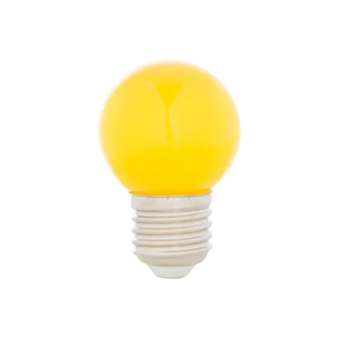 LÂMPADA LED BOLINHA AMARELA 1W E27 127V TASCHIBRA - AMARELO - Foto 1