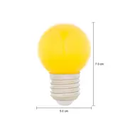 LÂMPADA LED BOLINHA AMARELA 1W E27 127V TASCHIBRA - AMARELO - Foto 2