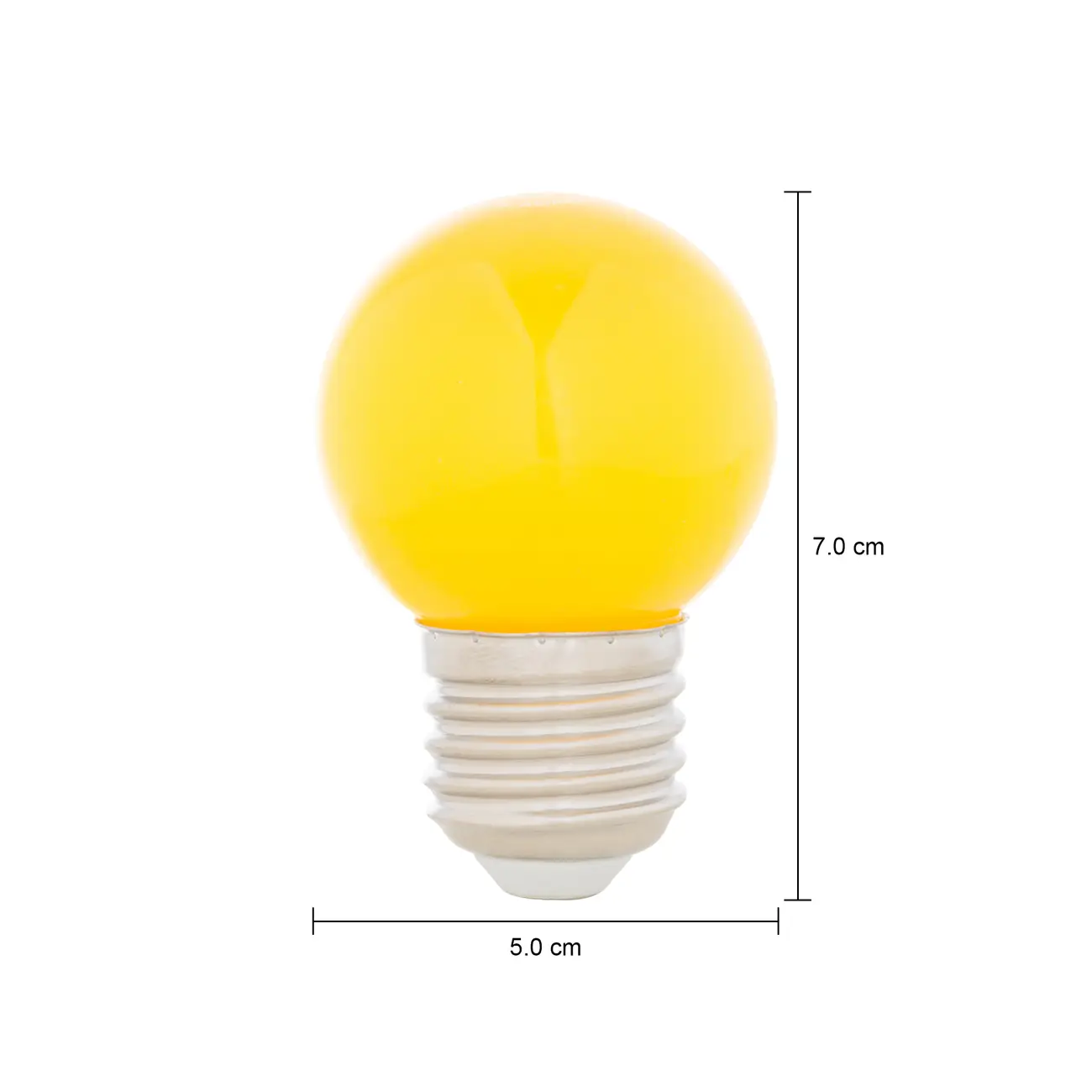 LÂMPADA LED BOLINHA AMARELA 1W E27 127V TASCHIBRA - AMARELO - Foto 2