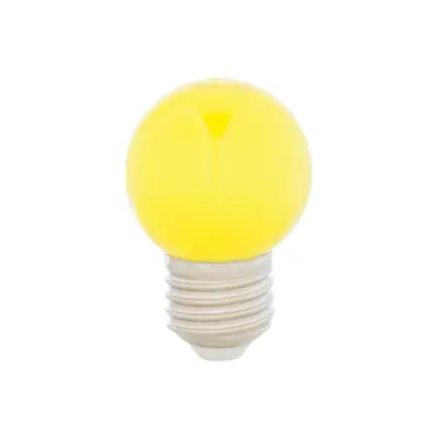LÂMPADA LED BOLINHA AMARELA 1W E27 220V TASCHIBRA