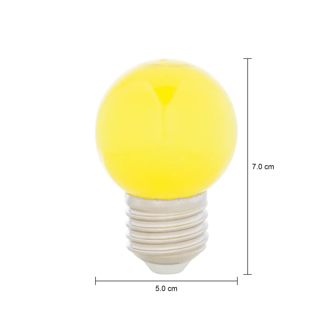LÂMPADA LED BOLINHA AMARELA 1W E27 220V TASCHIBRA - AMARELO - Foto 2
