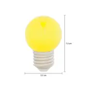LÂMPADA LED BOLINHA AMARELA 1W E27 220V TASCHIBRA - AMARELO - Foto 2