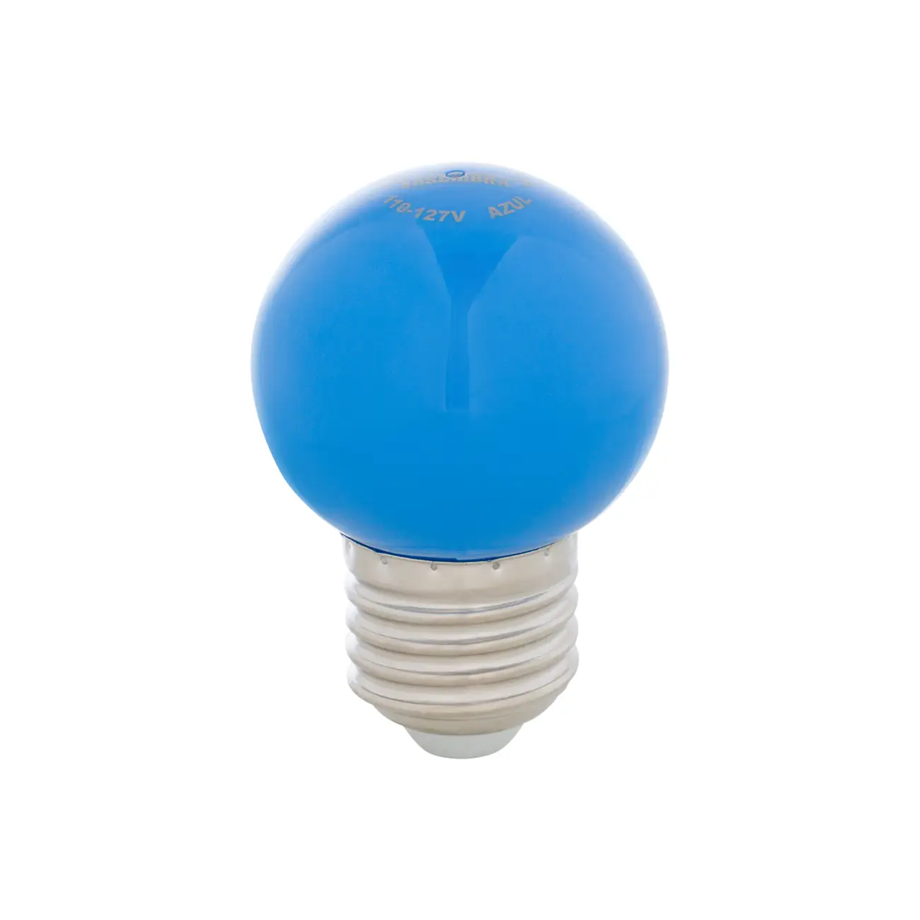 LÂMPADA LED BOLINHA AZUL 1W E27 127V TASCHIBRA - AZUL - Foto 1