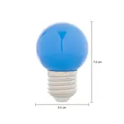 LÂMPADA LED BOLINHA AZUL 1W E27 220V TASCHIBRA - AZUL - Foto 2