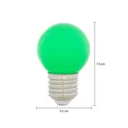 LÂMPADA LED BOLINHA VERDE 1W E27 127V TASCHIBRA - VERDE - Foto 2