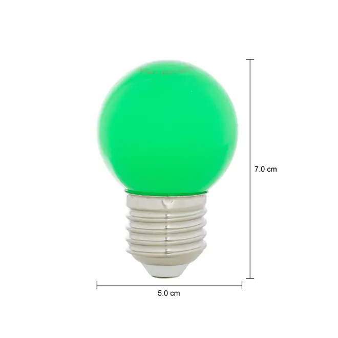 LÂMPADA LED BOLINHA VERDE 1W E27 127V TASCHIBRA - VERDE - Foto 2