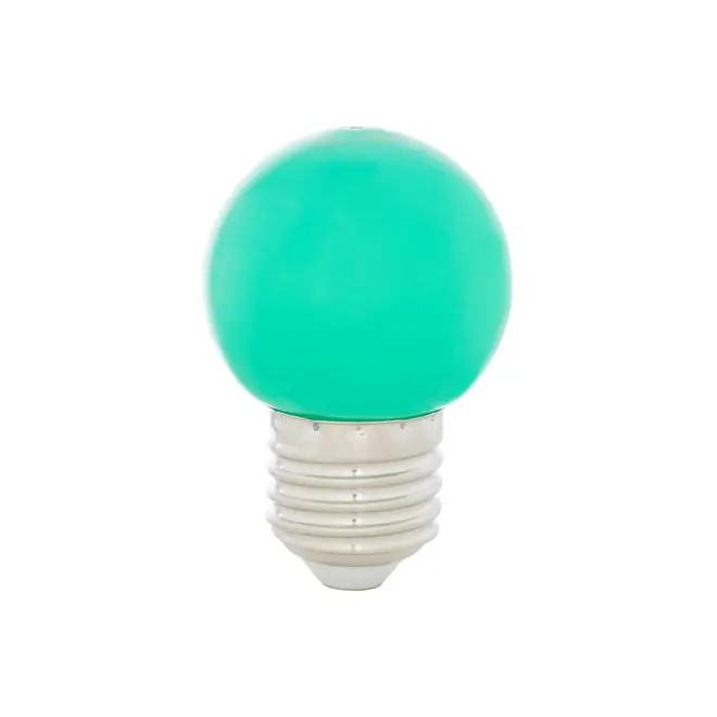 LÂMPADA LED BOLINHA VERDE 1W E27 220V TASCHIBRA - VERDE - Foto 1