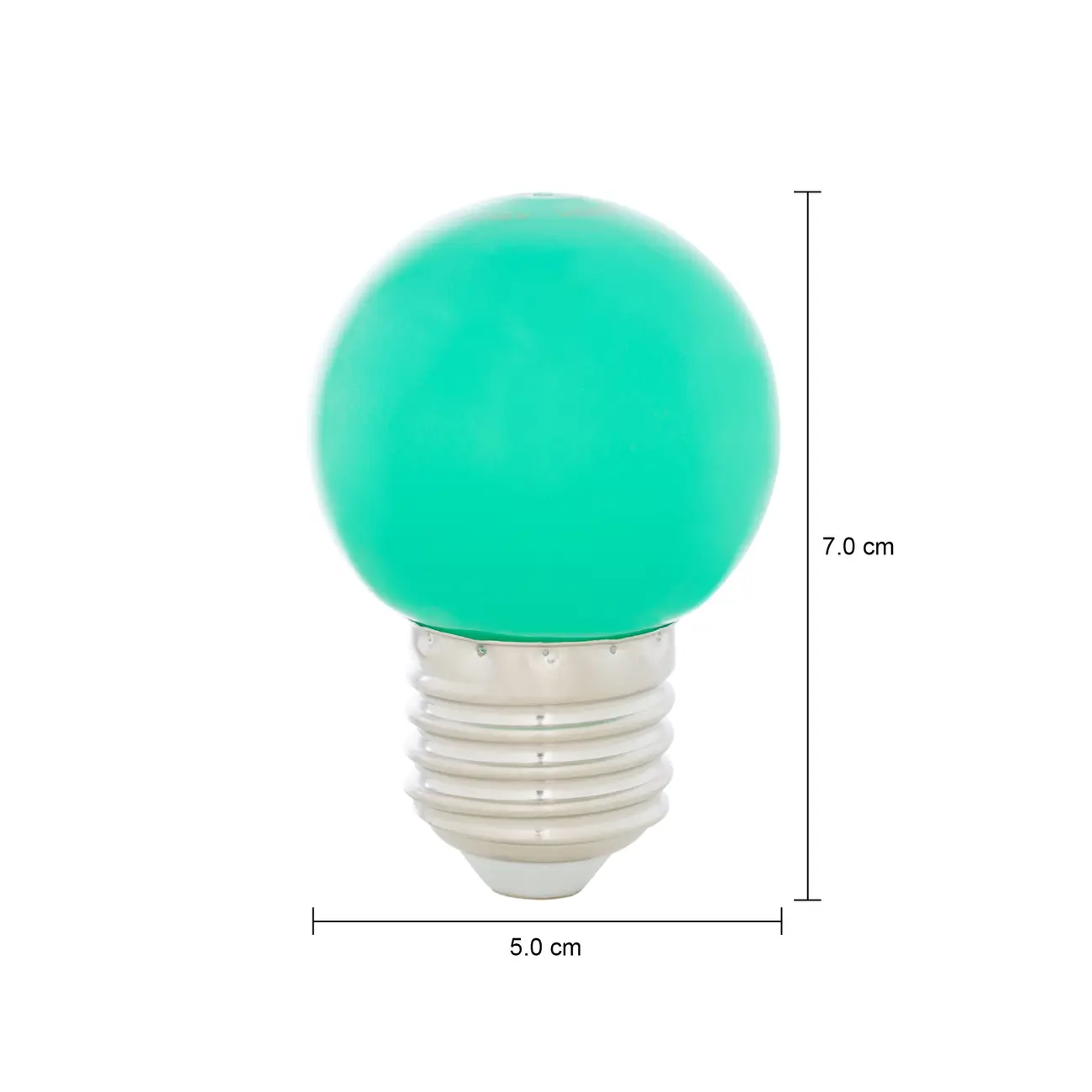 LÂMPADA LED BOLINHA VERDE 1W E27 220V TASCHIBRA - VERDE - Foto 2