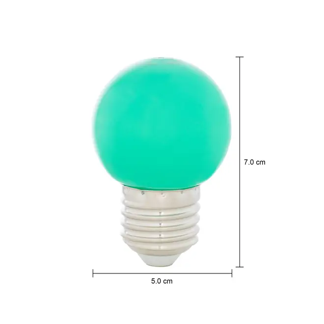 LÂMPADA LED BOLINHA VERDE 1W E27 220V TASCHIBRA - VERDE - Foto 2