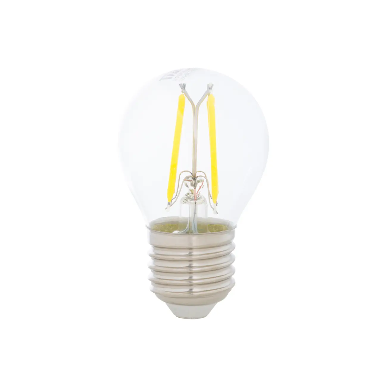 LÂMPADA LED FILAMENTO COLOR BOLINHA AMARELA G45 4W E27 127 220V TASCHIBRA - INCOLOR - Foto 1