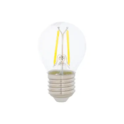 LÂMPADA LED FILAMENTO COLOR BOLINHA AMARELA G45 4W E27 127 220V TASCHIBRA