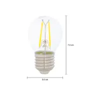 LÂMPADA LED FILAMENTO COLOR BOLINHA AMARELA G45 4W E27 127 220V TASCHIBRA - INCOLOR - Foto 2