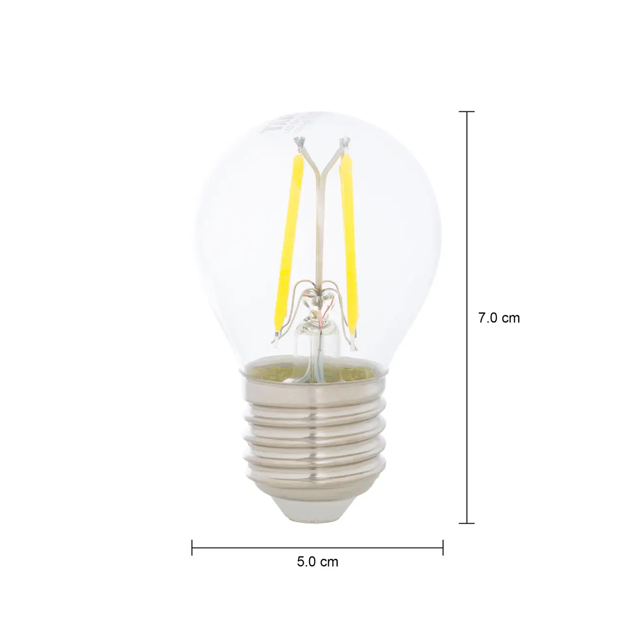 LÂMPADA LED FILAMENTO COLOR BOLINHA AMARELA G45 4W E27 127 220V TASCHIBRA - INCOLOR - Foto 2