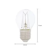 LÂMPADA LED FILAMENTO COLOR BOLINHA AZUL G45 4W E27 127 220V TASCHIBRA - INCOLOR - Foto 2